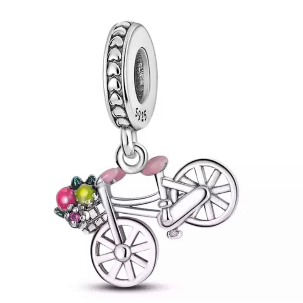 Bicycle 925 Sterling Silver Pandora Fit Charm
